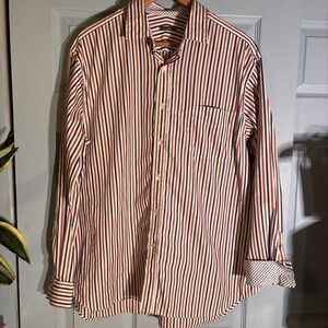 J McLaughlin Men's Sz XL‎ Dress Shirt. Striped Button Down